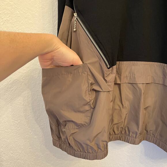 NWT Comfy USA Sara Tunic Dress Small Black Olive Utility Artsy Architectural - Picture 4 of 10